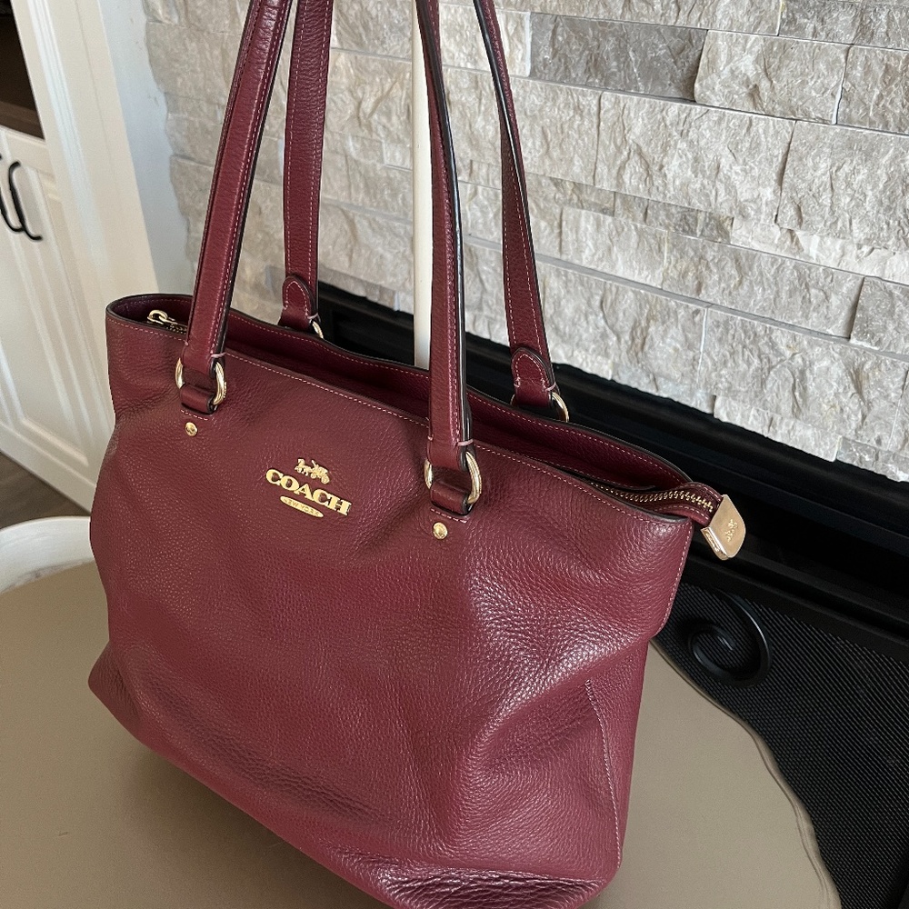 Vintage Leather Coach Handbag